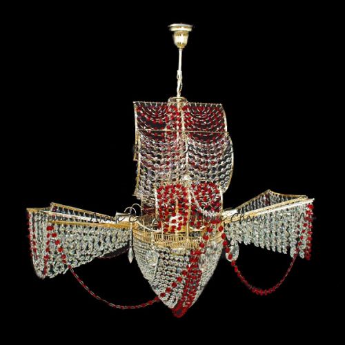 Люстра Летучий Голландец красный в Кирове Гусь Хрустальный