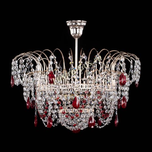 Люстра Агата № 2 - 4 лампы Красная в Кирове Гусь Хрустальный