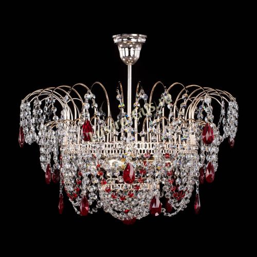 Люстра Агата № 2 - 4 лампы Красная в Кирове Гусь Хрустальный