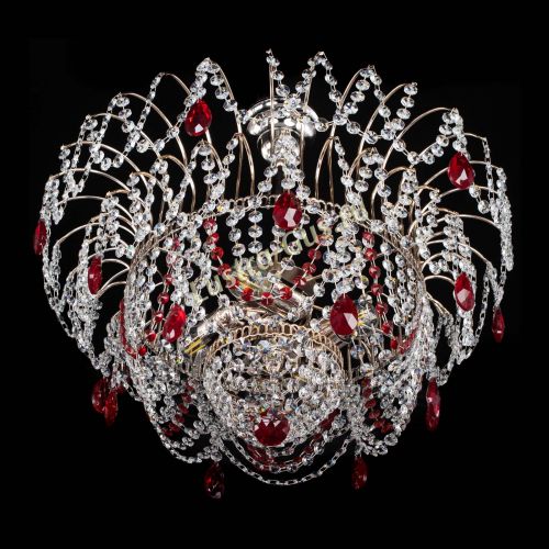 Люстра Агата № 2 - 4 лампы Красная в Кирове Гусь Хрустальный