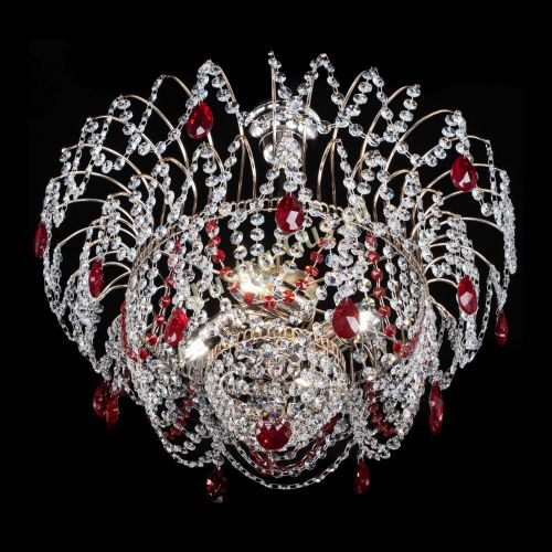 Люстра Агата № 2 - 4 лампы Красная в Кирове Гусь Хрустальный