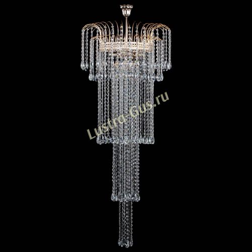 Люстра Агата Каскад №4 длинная в Кирове Гусь Хрустальный