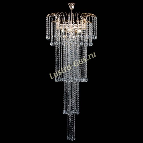 Люстра Агата Каскад №4 длинная в Кирове Гусь Хрустальный