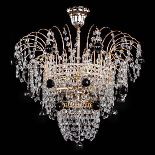 Люстра Агата Венеция №2 - 3 лампы черная в Кирове Гусь Хрустальный