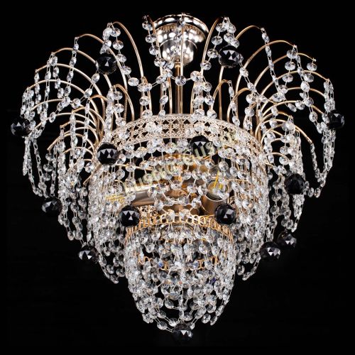 Люстра Агата Венеция №2 - 3 лампы черная в Кирове Гусь Хрустальный