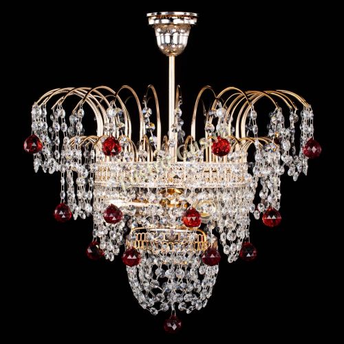 Люстра Агата Венеция №2 - 3 лампы красная в Кирове Гусь Хрустальный