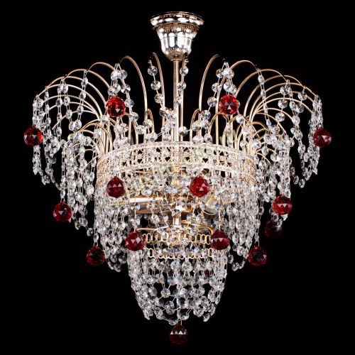 Люстра Агата Венеция №2 - 3 лампы красная в Кирове Гусь Хрустальный