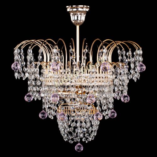 Люстра Агата Венеция №2 - 3 лампы розовая в Кирове Гусь Хрустальный