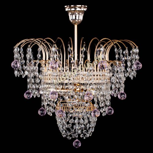 Люстра Агата Венеция №2 - 3 лампы розовая в Кирове Гусь Хрустальный