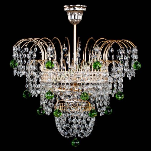 Люстра Агата Венеция №2 - 3 лампы зеленая в Кирове Гусь Хрустальный