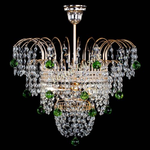 Люстра Агата Венеция №2 - 3 лампы зеленая в Кирове Гусь Хрустальный