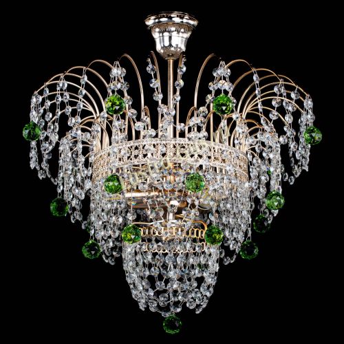 Люстра Агата Венеция №2 - 3 лампы зеленая в Кирове Гусь Хрустальный