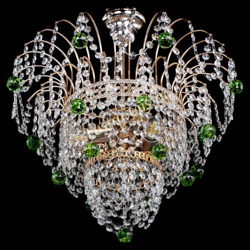 Люстра Агата Венеция №2 - 3 лампы зеленая в Кирове Гусь Хрустальный