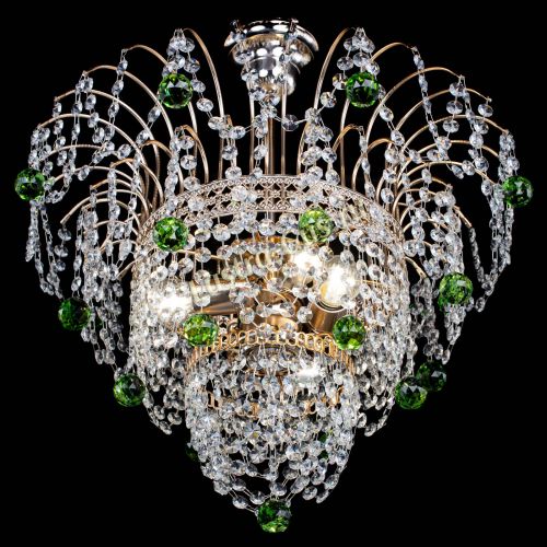 Люстра Агата Венеция №2 - 3 лампы зеленая в Кирове Гусь Хрустальный