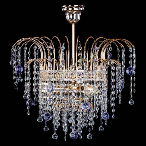 Люстра Агата Венеция №3 фиолетовая в Кирове Гусь Хрустальный
