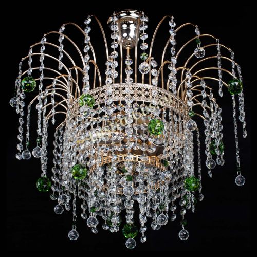 Люстра Агата Венеция №3 зеленая в Кирове Гусь Хрустальный