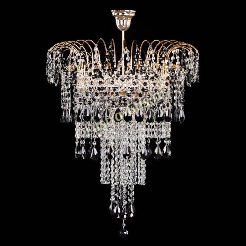 Люстра Агата Венеция №4 длинная Черная в Кирове Гусь Хрустальный