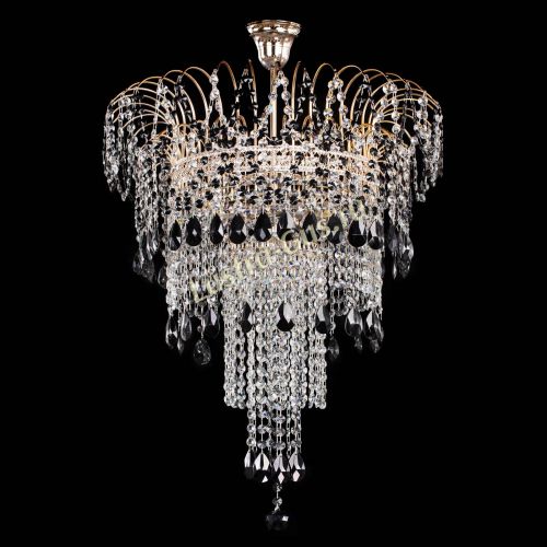 Люстра Агата Венеция №4 длинная Черная в Кирове Гусь Хрустальный