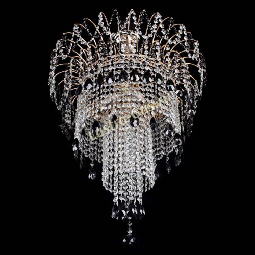 Люстра Агата Венеция №4 длинная Черная в Кирове Гусь Хрустальный