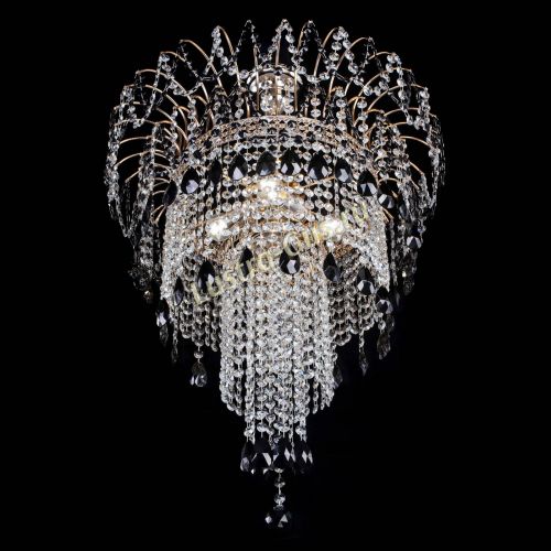 Люстра Агата Венеция №4 длинная Черная в Кирове Гусь Хрустальный