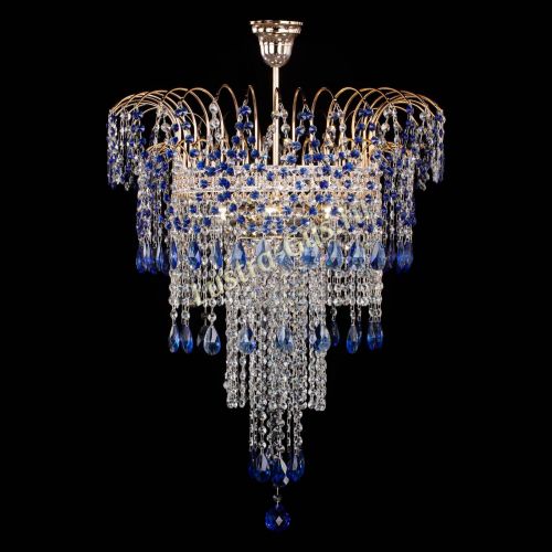 Люстра Агата Венеция №4 длинная Синяя в Кирове Гусь Хрустальный