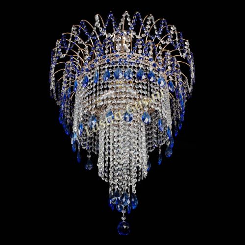Люстра Агата Венеция №4 длинная Синяя в Кирове Гусь Хрустальный