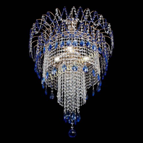 Люстра Агата Венеция №4 длинная Синяя в Кирове Гусь Хрустальный