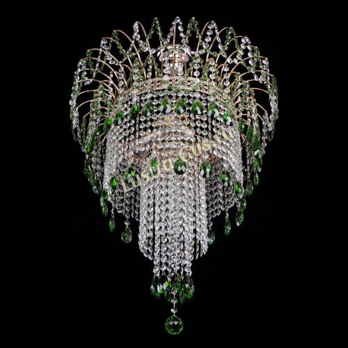 Люстра Агата Венеция №4 длинная Зеленая в Кирове Гусь Хрустальный