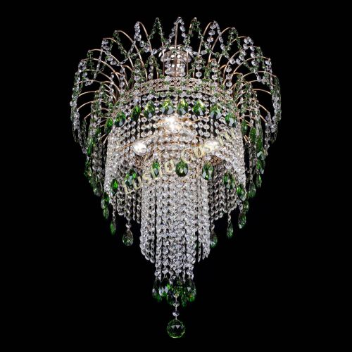 Люстра Агата Венеция №4 длинная Зеленая в Кирове Гусь Хрустальный