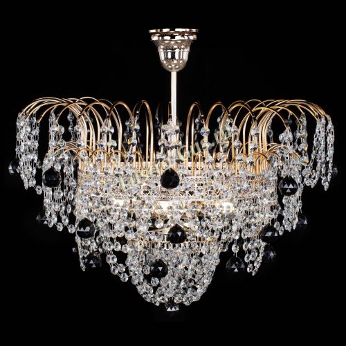 Люстра Агата Венеция №4 шар черная в Кирове Гусь Хрустальный