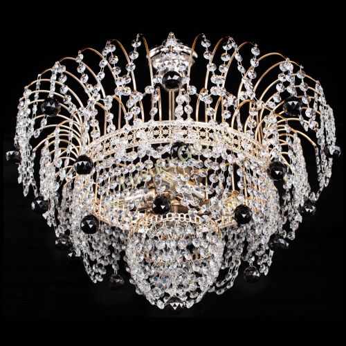 Люстра Агата Венеция №4 шар черная в Кирове Гусь Хрустальный