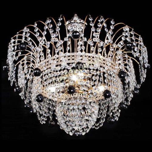 Люстра Агата Венеция №4 шар черная в Кирове Гусь Хрустальный