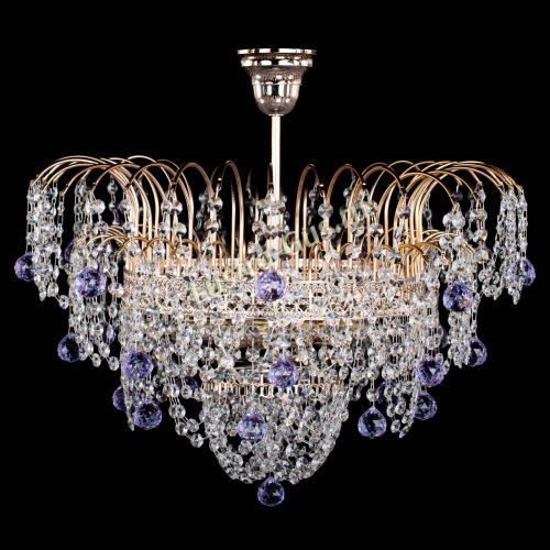 Люстра Агата Венеция №4 шар фиолетовая в Кирове Гусь Хрустальный