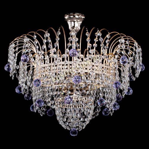 Люстра Агата Венеция №4 шар фиолетовая в Кирове Гусь Хрустальный