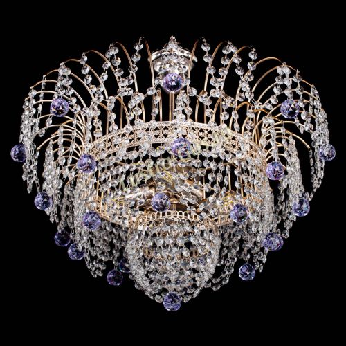 Люстра Агата Венеция №4 шар фиолетовая в Кирове Гусь Хрустальный
