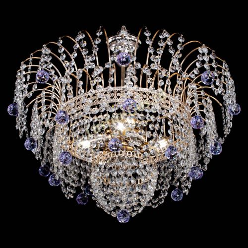 Люстра Агата Венеция №4 шар фиолетовая в Кирове Гусь Хрустальный