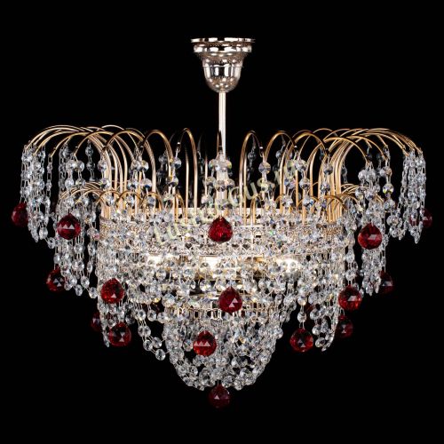 Люстра Агата Венеция №4 шар красная в Кирове Гусь Хрустальный
