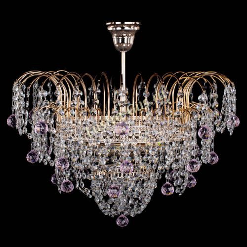 Люстра Агата Венеция №4 шар розовая в Кирове Гусь Хрустальный