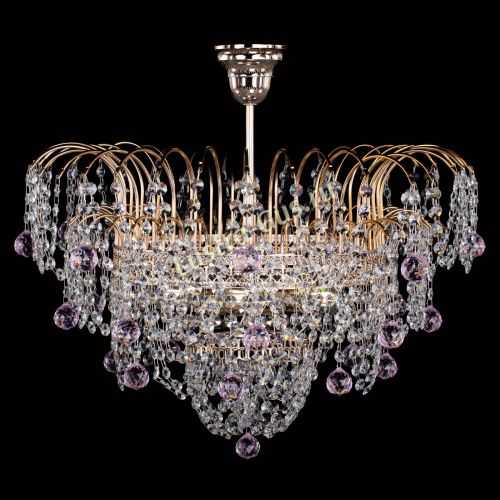 Люстра Агата Венеция №4 шар розовая в Кирове Гусь Хрустальный