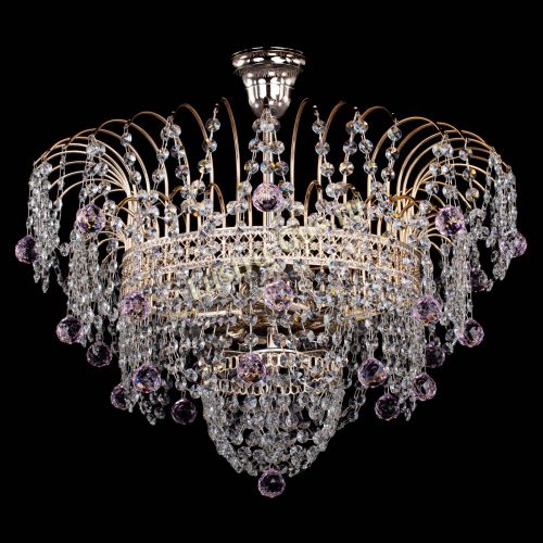 Люстра Агата Венеция №4 шар розовая в Кирове Гусь Хрустальный