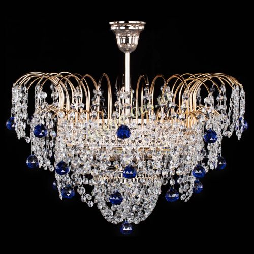 Люстра Агата Венеция №4 шар синяя в Кирове Гусь Хрустальный