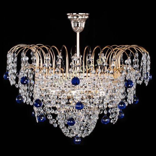 Люстра Агата Венеция №4 шар синяя в Кирове Гусь Хрустальный