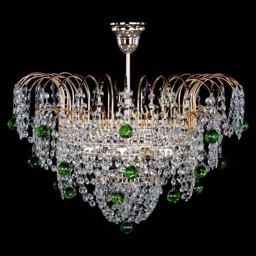 Люстра Агата Венеция №4 шар зеленая в Кирове Гусь Хрустальный