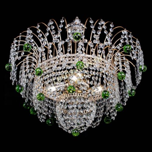Люстра Агата Венеция №4 шар зеленая в Кирове Гусь Хрустальный