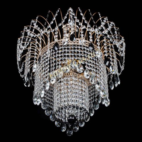 Люстра Агата Венеция №4 черная в Кирове Гусь Хрустальный