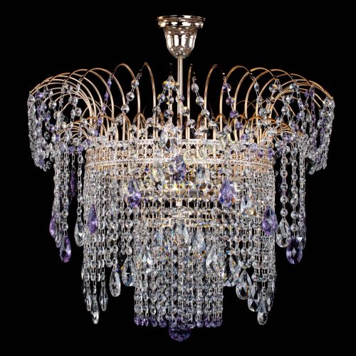 Люстра Агата Венеция №4 фиолетовая в Кирове Гусь Хрустальный