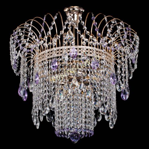 Люстра Агата Венеция №4 фиолетовая в Кирове Гусь Хрустальный