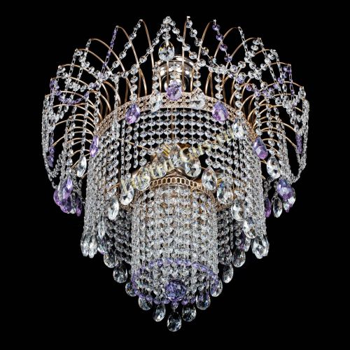 Люстра Агата Венеция №4 фиолетовая в Кирове Гусь Хрустальный