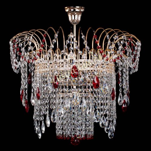 Люстра Агата Венеция №4 красная в Кирове Гусь Хрустальный