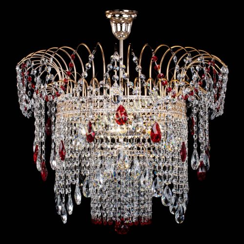 Люстра Агата Венеция №4 красная в Кирове Гусь Хрустальный